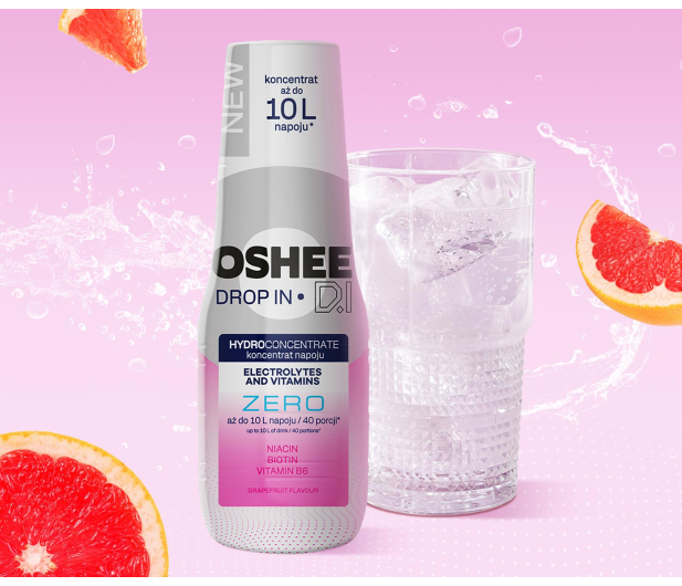 OSHEE Koncentrat napoju DROP IN grejpfrutowy + witaminy 500 ml - 1546749 - zdjęcie 4